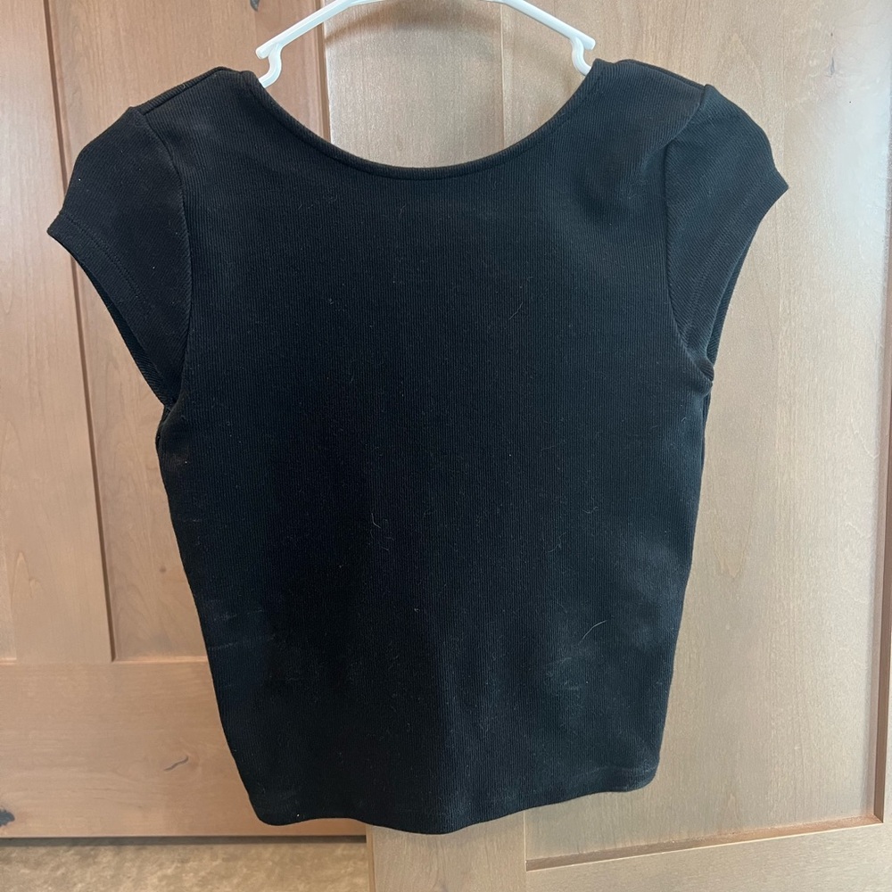 American Eagle Outfitters Black Short Sleeve Top